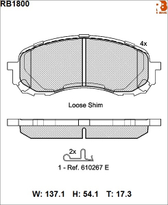 R BRAKE RB1800